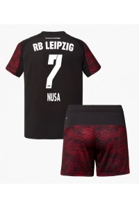 RB Leipzig Antonio Nusa #7 Babyklær Tredje Fotballdrakt til barn 2025-26 Korte ermer (+ Korte bukser)